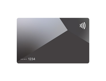 Front of Card, titanium finish